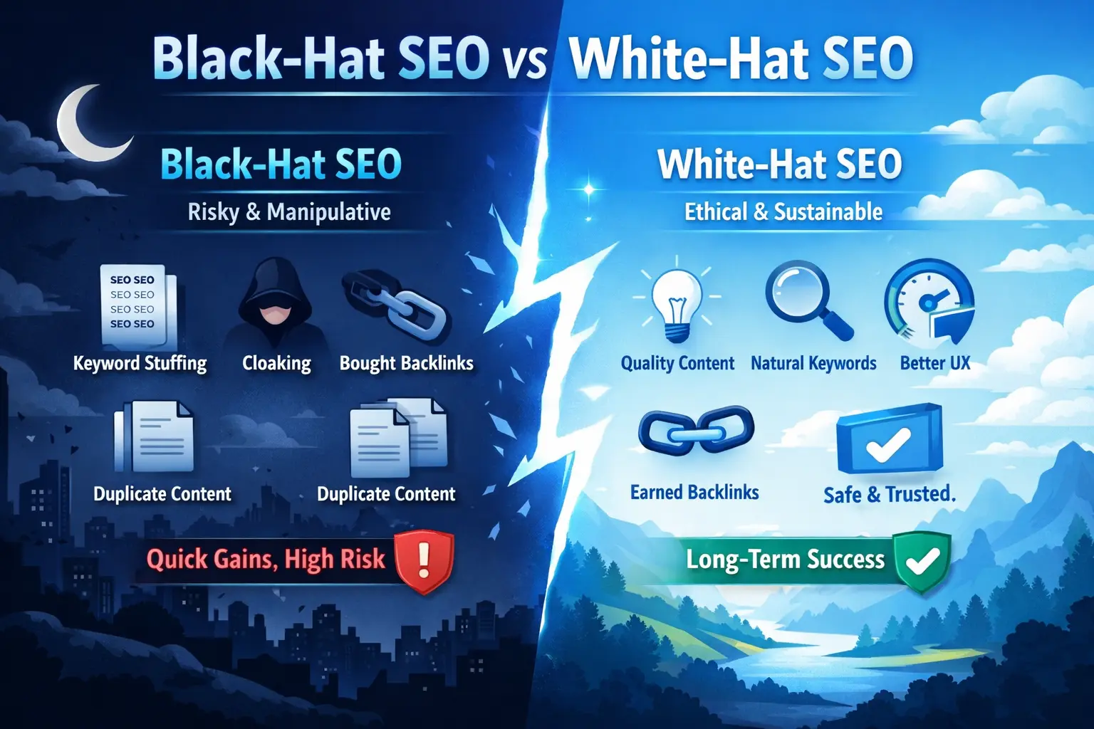 Black hat vs White hat SEO